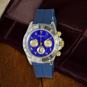 Arabic Blue Dial Blue Strap Chairman Geneve Unisex Watch