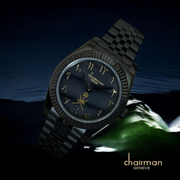 Chairman Geneve Arabic Black Dial Luxury Watch