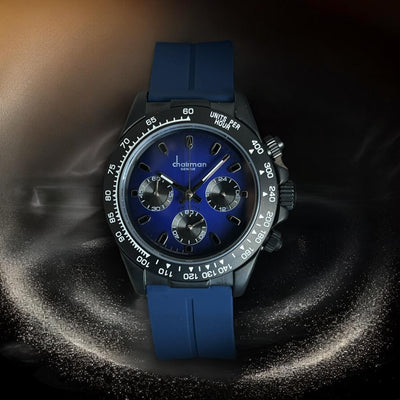 ساعة Chairman Geneve Blue Dial Blue Strap Blue Luxury للجنسين