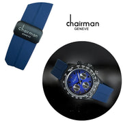 ساعة Chairman Geneve Blue Dial Blue Strap Blue Luxury للجنسين