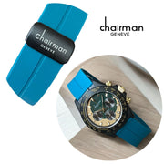 Chairman Geneve Green And Cream Dial Sky Blue Strap Unisex  Luxury Watch