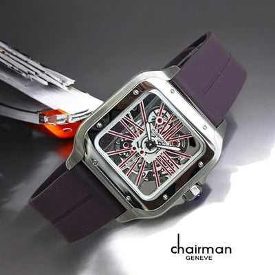 Chairman Geneve Mechanical Analog Purple Strap Luxury  Watch