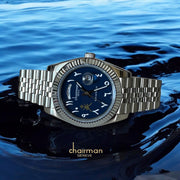 Chairman Geneve Special Edition Arabic Dated And Day Blue Dial Luxury Watch