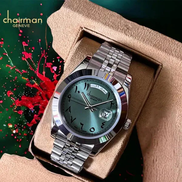 Original Chairman Arabic Numbers & Date Luxury Men's Watch One-Clickpicks