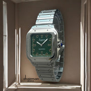 Special Edition Chairman Geneve Green Dial Silver Chain Luxury Watch