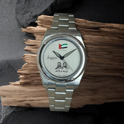 Swiss Design Chairman Geneve UAE Flag Grey Dial Silver Chain Luxury Watch