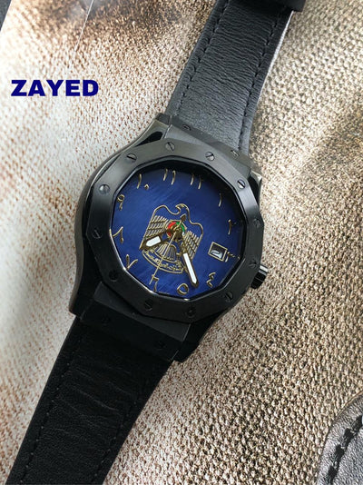 Zayed Men's Watch with Blue Metal Case and Blue Dial