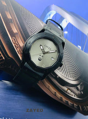 Zayed Men's Watch with Black Metal Strap and Grey Arabic Dial