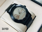 Zayed Men's Limited Edition Watch with Black Metal Dial